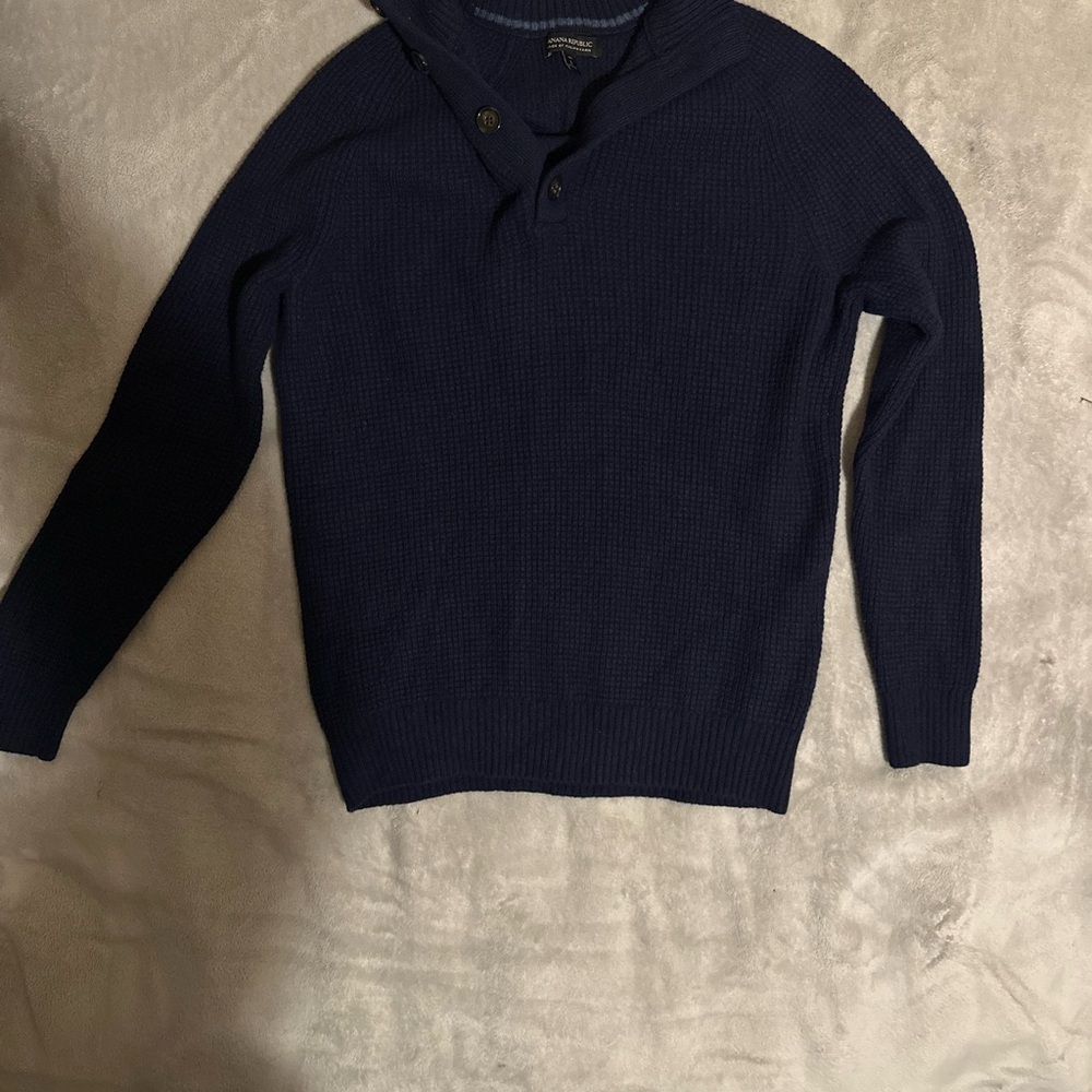 Banana Republic Men's Deep Blue Crewneck Sweater